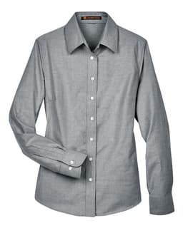 Women's Long Sleeve Oxford Dress Shirt in Oxford Grey