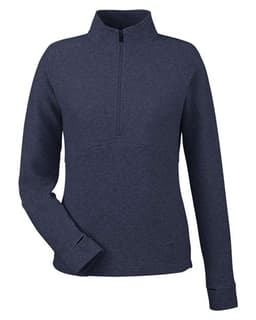 Women's Spirit Textured Quarter-Zip Pullover in Classic Navy Heather