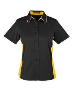 Women's Flash IL Colorblock Shirt in Black/ Sunray Yellow