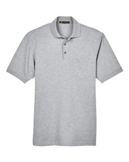 Men's Easy Blend™ Polo with Pocket in Grey Heather