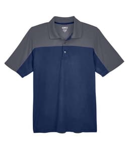 Men's Balance Colorblock Performance Piqué Polo in Classic Navy/ Carbon