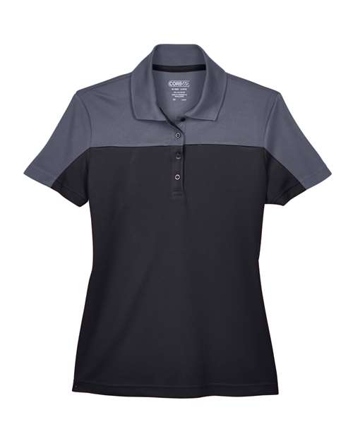 CORE365 Women's Balance Colorblock Performance Piqué Polo