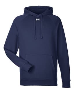 Men's Rival Fleece Hooded Sweatshirt in Midnight Navy/ White