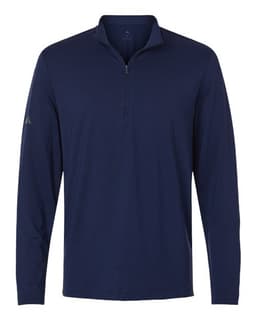 Men's Textured Stripe Quarter-Zip Pullover in Dark Blue