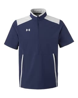 Men's Motivate 3.0 Short Sleeve Half-Zip in Midnight Navy/ White
