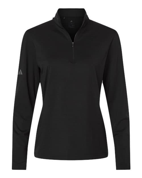 Adidas Women's Textured Stripe Quarter-Zip Pullover