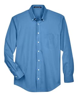Men's Crown Collection® Broadcloth Woven Dress Shirt in French Blue