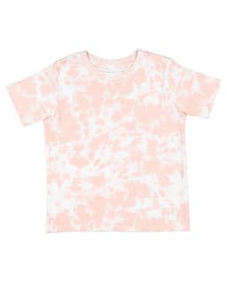 Toddler Fine Jersey Tee - Extended Colors in Rose Tie Dye