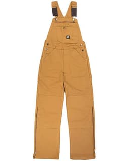 Short-Length Slab Unlined Duck Bib Overall in Brown Duck