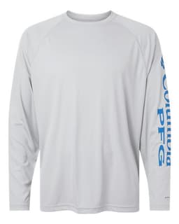 Men's PFG Terminal Tackle™ Long Sleeve T-Shirt in Cool Grey/ Vivid Blue