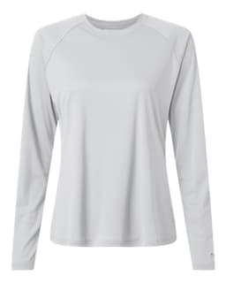 Women's PFG Tidal Tee™ II Long Sleeve in Cool Grey/ Vivid Blue