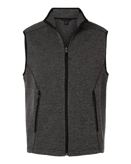 North End Men's Jasper Jacquard Fleece Vest