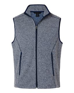 Men's Jasper Jacquard Fleece Vest in Classic Navy/ White
