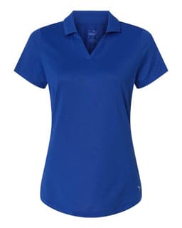 Womens Icon Heather Polo in Festive Blue Heather