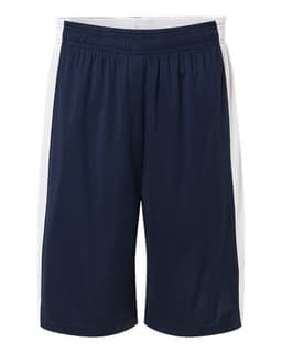 Unisex Zone Performance Reversible Shorts in Sport Dark Navy/ White