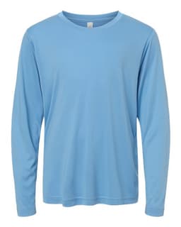 Youth Capital Performance Long Sleeve T-Shirt in Columbia Blue