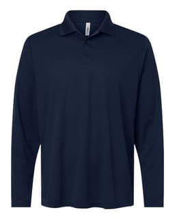 Men's Nova Performance Long Sleeve Pique Polo in Classic Navy