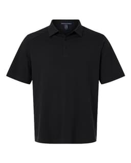 Men's Seaton Pebble Textured Polo in Black