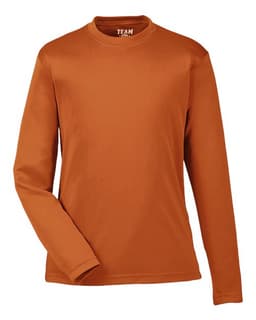 Youth Zone Performance Long Sleeve T-Shirt in Sport Burnt Orange