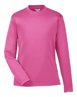 Youth Zone Performance Long Sleeve T-Shirt in Sport Charity Pink