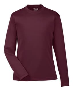 Youth Zone Performance Long Sleeve T-Shirt in Sport Dark Maroon
