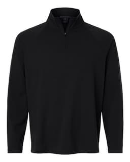 Men's Seaton Pebble Textured Quarter-Zip Pullover in Black