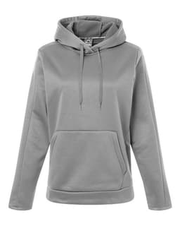 Women's Armour Fleece Pro Hooded Sweatshirt in Mod Grey/ White