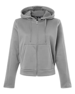Women's Armour Fleece Pro Hooded Full-Zip in Mod Grey/ White