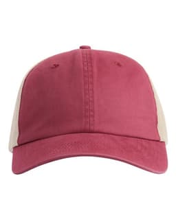 Sunwashed Trucker Cap in Crimson