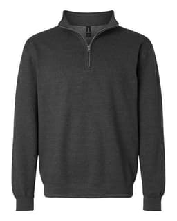 Unisex Heavy Blend™ Quarter-Zip Sweatshirt in Fan Charcoal Heather