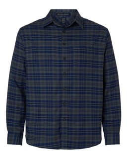 Men's Concord Yarn-Dye Flannel Shirt in Midnight Royal/ Graphite/ Black