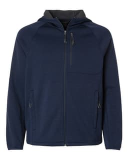 Men's Terrain Bonded Fleece Hooded Jacket in Classic Navy Heather