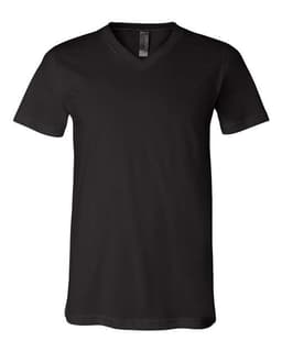 Unisex Jersey V-Neck Tee in Black