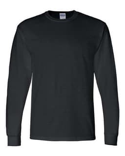 Unisex DryBlend® 50/50 Long Sleeve T-Shirt in Black
