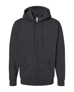 Unisex Heavyweight Full-Zip Hooded Sweatshirt in Charcoal Heather