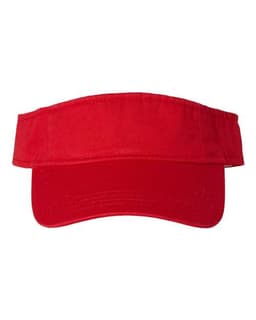 Bio-Washed Visor in Red