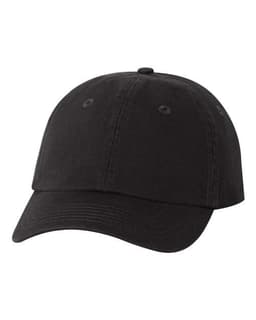 Youth Small Fit Bio-Washed Dad Hat in Black