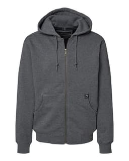 Men's Crossfire Heavyweight Power Fleece Hooded Jacket with Thermal Lining in Dark Oxford
