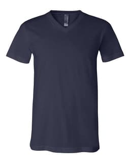 Unisex Jersey V-Neck Tee in Navy