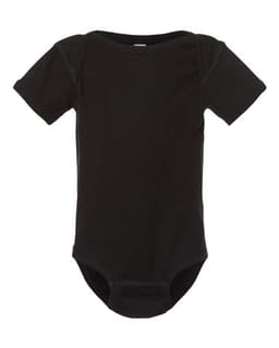 Infant Baby Rib Bodysuit in Black