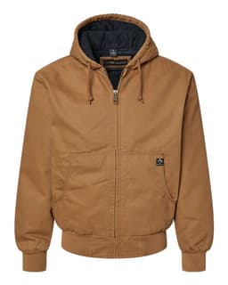 Men's Cheyenne Boulder Cloth™ Hooded Jacket with Tricot Quilt Lining in Saddle