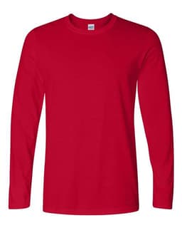 Unisex Softstyle® Long Sleeve T-Shirt in Cherry Red
