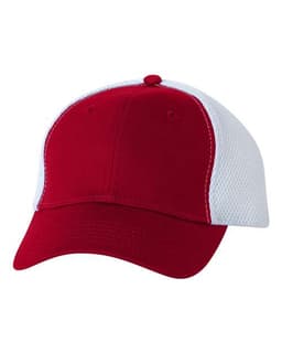 Spacer Mesh-Back Cap in Red/ White