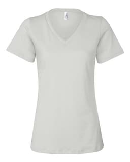 Women’s Relaxed Jersey V-Neck Tee in White