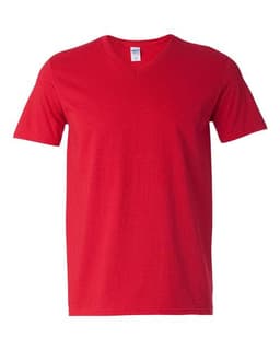 Unisex Softstyle® V-Neck T-Shirt in Cherry Red