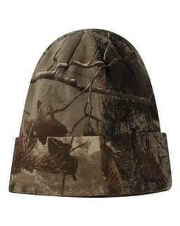 12" Licensed Camo Cuffed Beanie in Realtree All Purpose