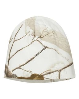8" Licensed Camo Beanie in White Realtree AP
