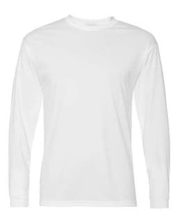 Unisex Performance Long Sleeve T-Shirt in White
