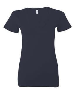 Women’s Jersey Deep V-Neck Tee in Navy