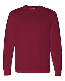 Unisex Heavy Cotton™ Long Sleeve T-Shirt in Cardinal Red
